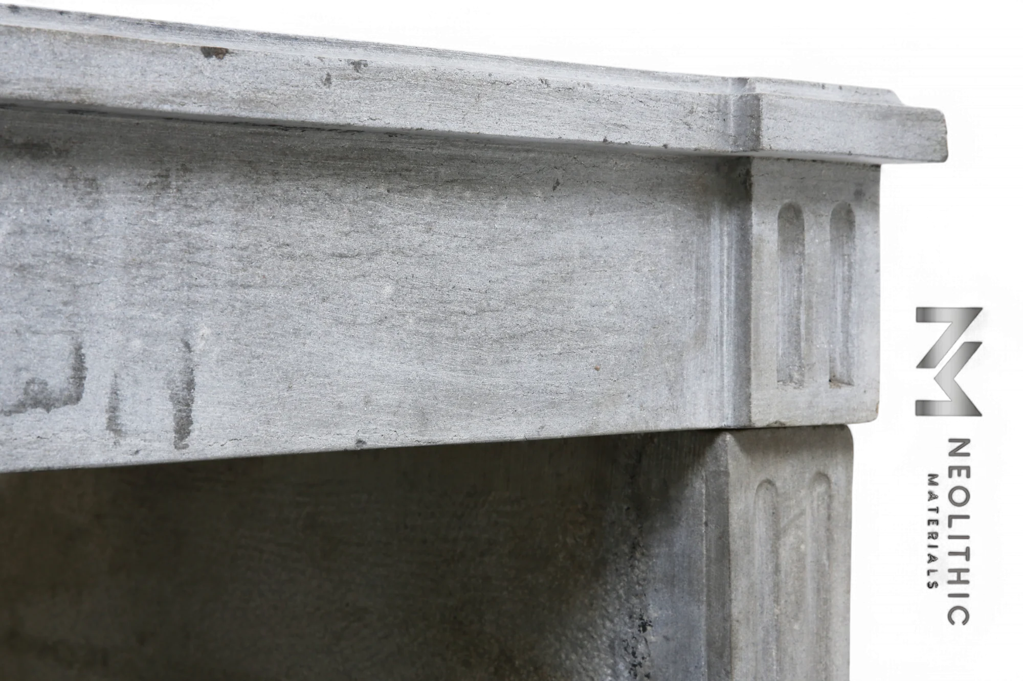 Antique Limestone de Burgundy Fireplace Mantel - Image 4